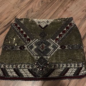 Alice + Olivia Sequin Mini Skirt